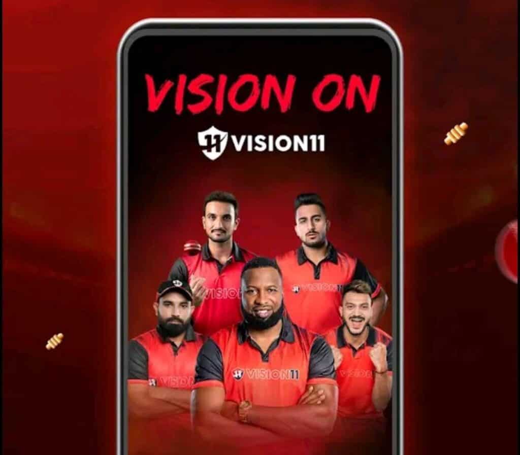 Vision 11 fantasy app with low competition